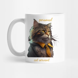 Personal Cat Servant - Rich and Luxurious Feline with Necktie Mug